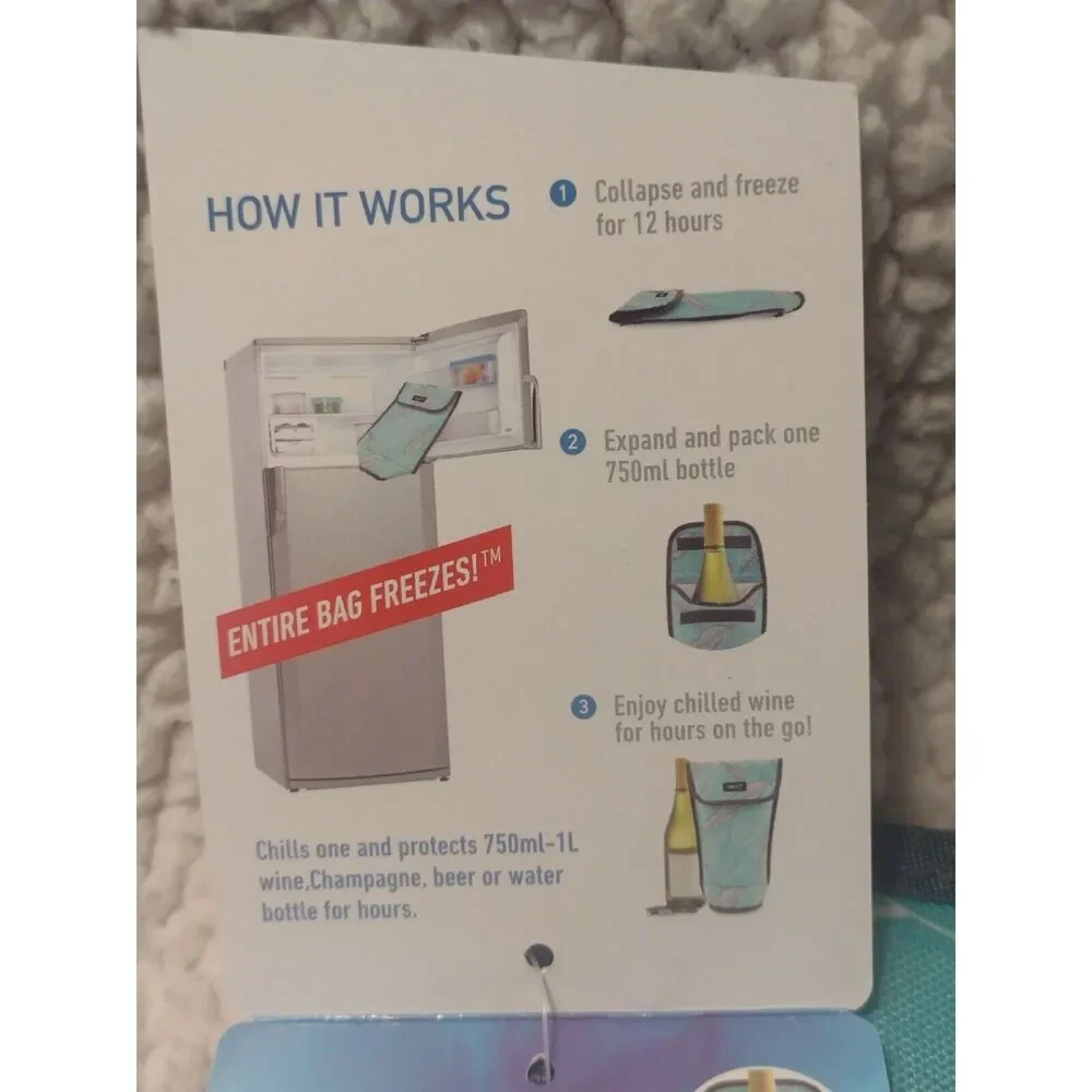 Freezable Bottle or Can Bags . Water-Soda-Beer-Wine or Champagne Bottles {2}Pc